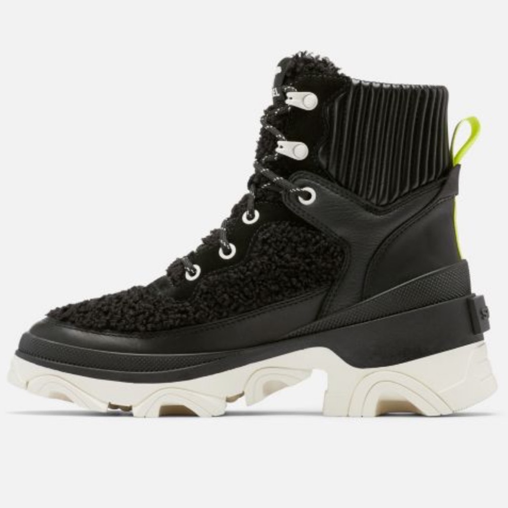 Sorel Brex Boot Cozy Lace in Black, Sea Salt - Picture 3 of 11